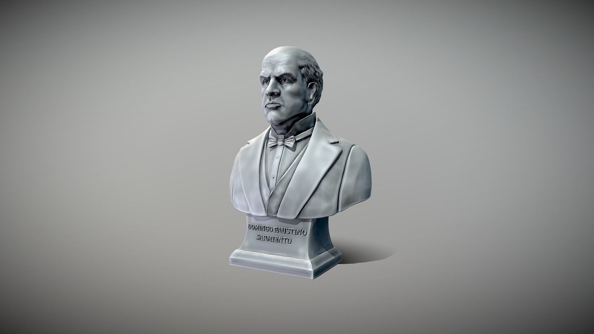 Domingo Faustino Sarmiento Bust for 3D printing 3D print model_1