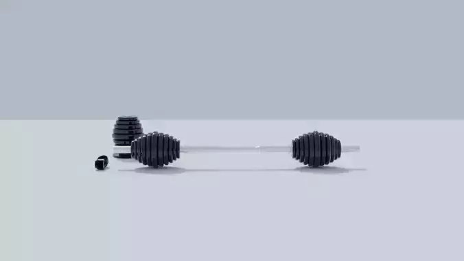 3D Dumbbell Weight Rack and Weights