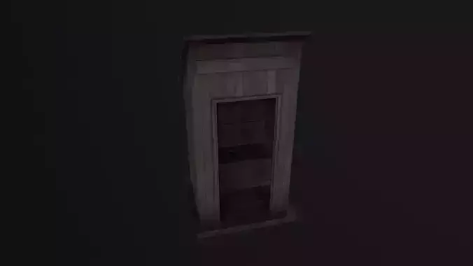 Outhouse Toilet Low-poly 3D model