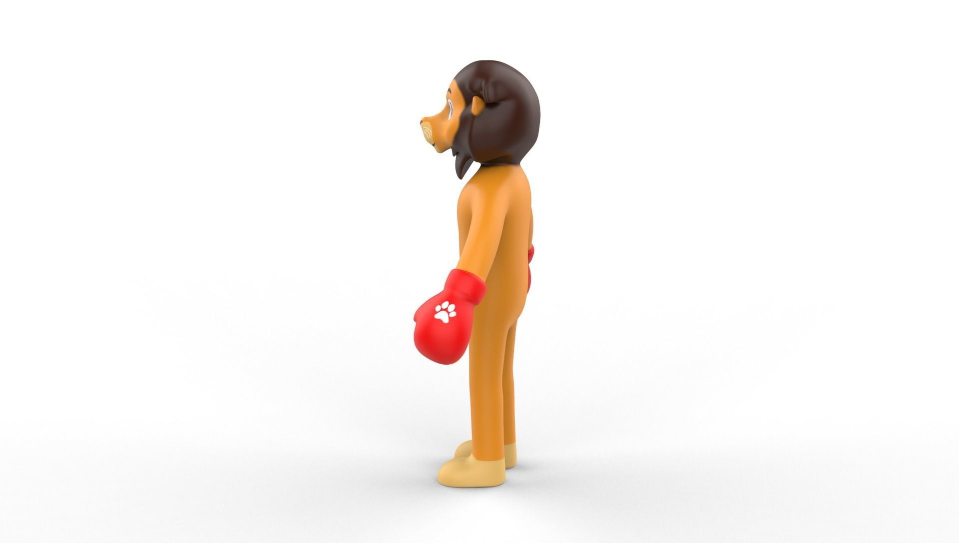 Boxing Lion Animal Animated Low-poly 3D model_11
