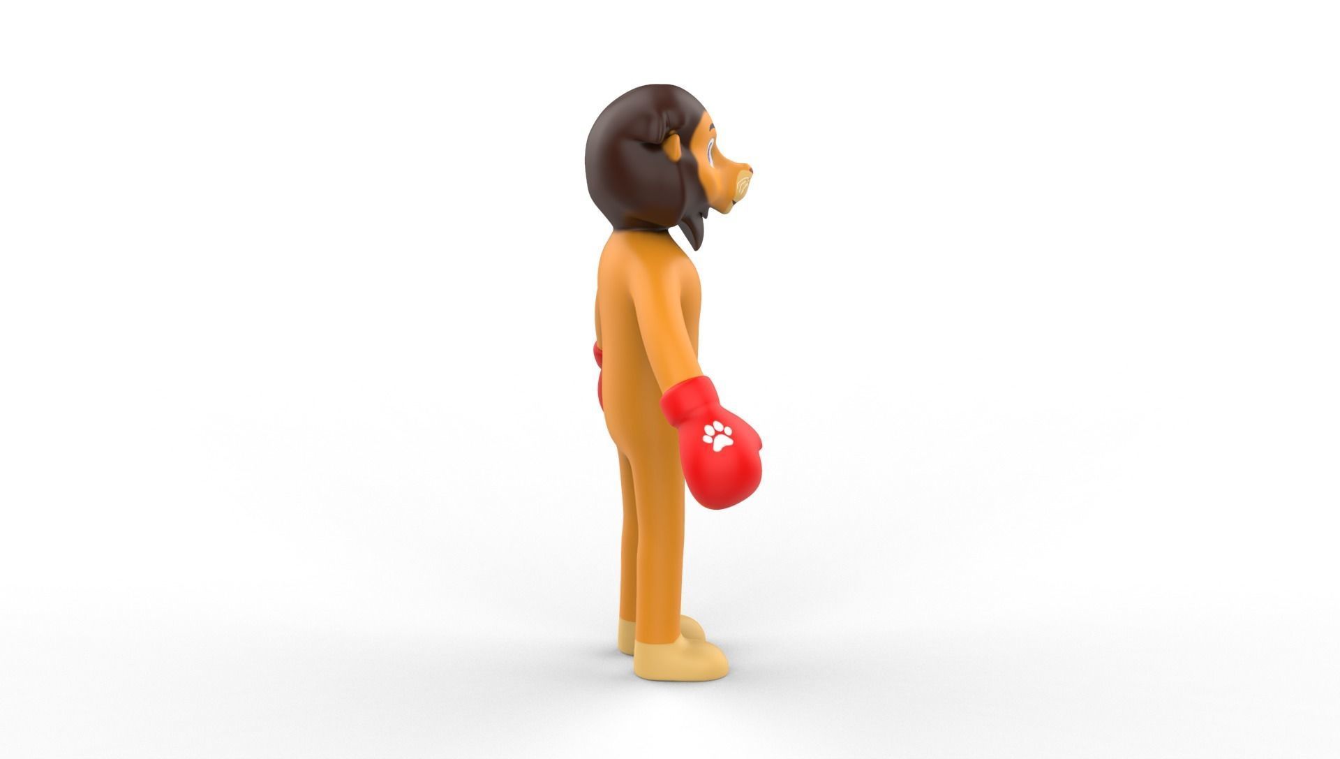 Boxing Lion Animal Animated Low-poly 3D model_17