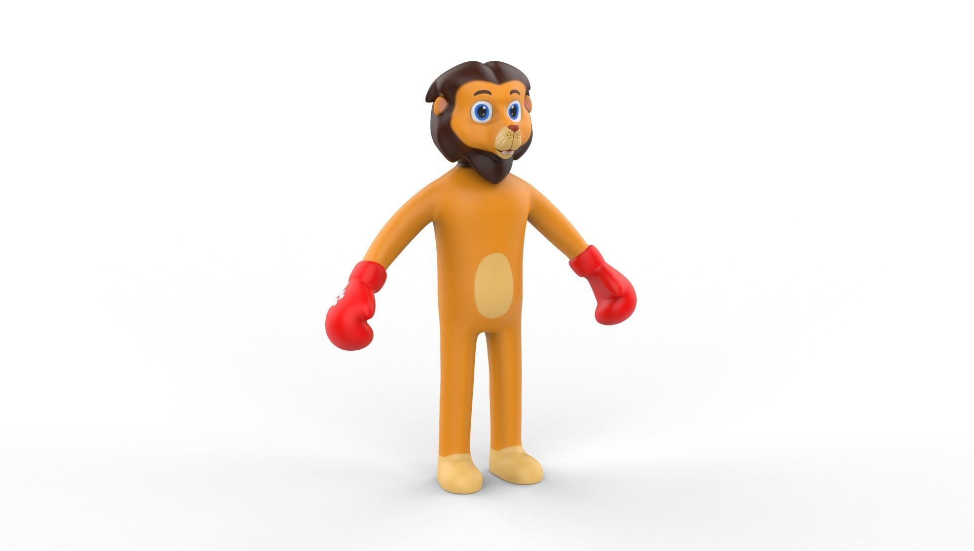 Boxing Lion Animal Animated Low-poly 3D model_20