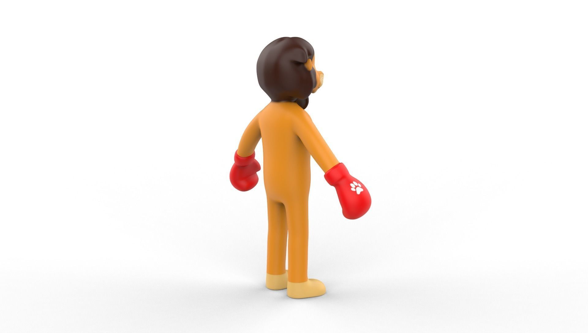 Boxing Lion Animal Animated Low-poly 3D model_16