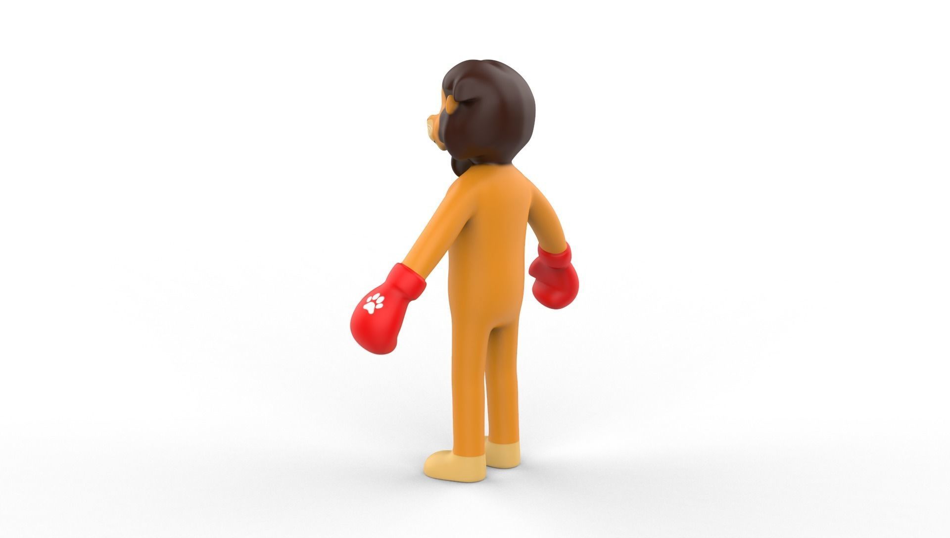 Boxing Lion Animal Animated Low-poly 3D model_12