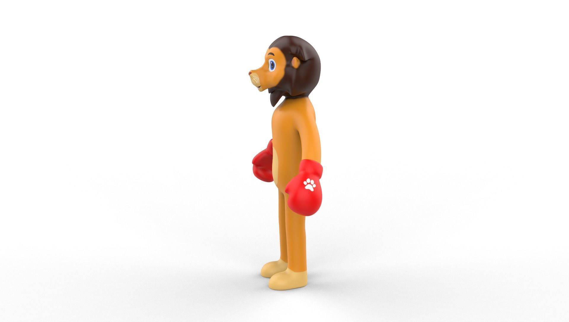 Boxing Lion Animal Animated Low-poly 3D model_10
