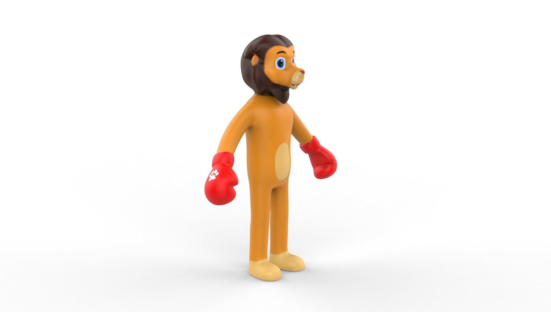Boxing Lion Animal Animated Low-poly 3D model_19