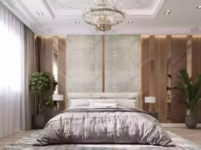 Cozy Bedroom interior scene