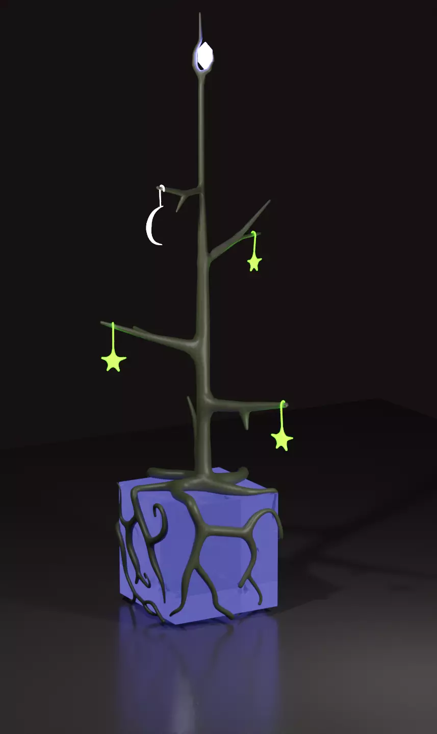 Christmas tree art design 3d Free 3D model