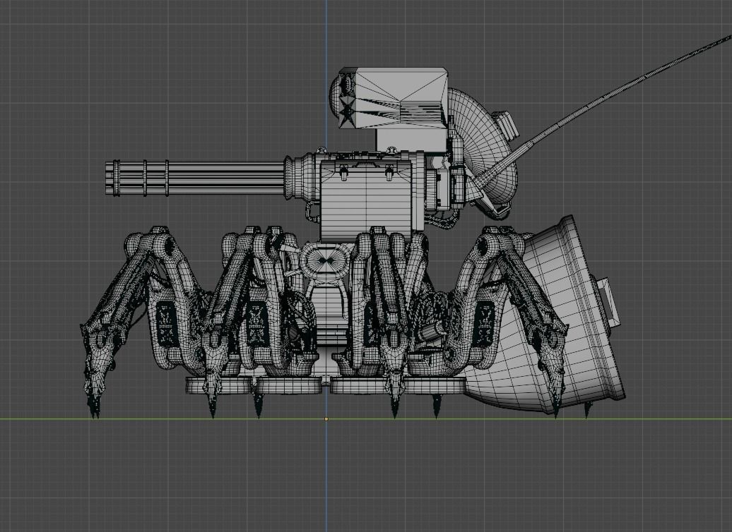 Spider fighting robot 3D model_10