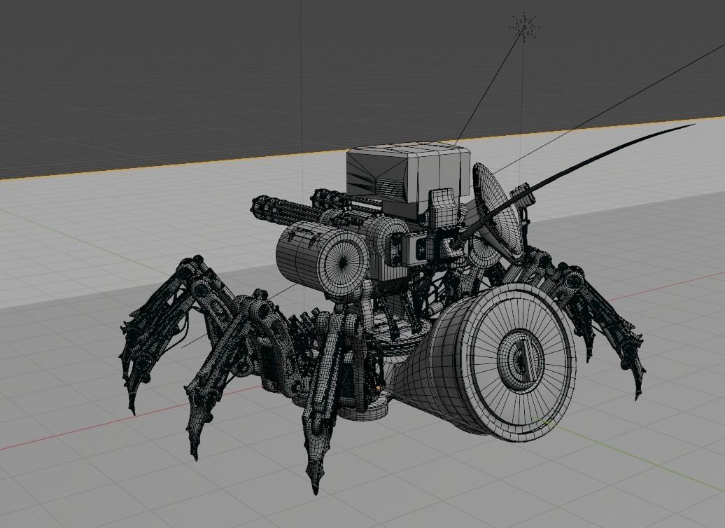 Spider fighting robot 3D model_12