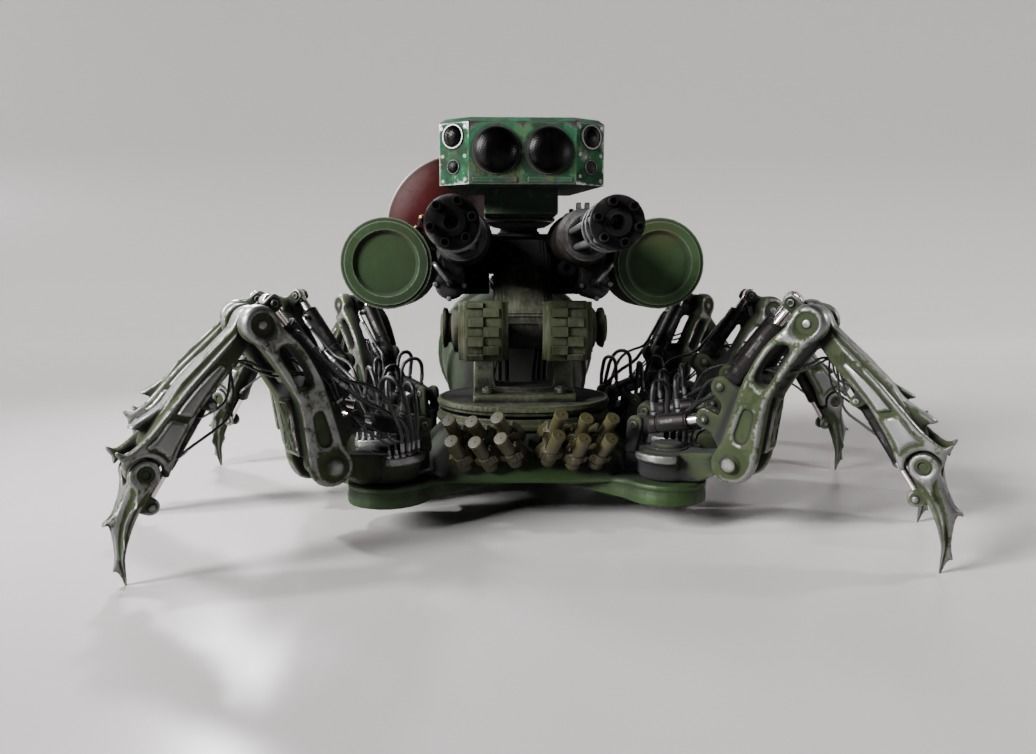 Spider fighting robot 3D model_8