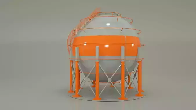 Sphere Tank 3D Model 3D model