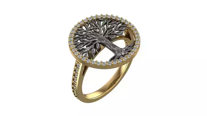 Tree of Life Ring 3D print model