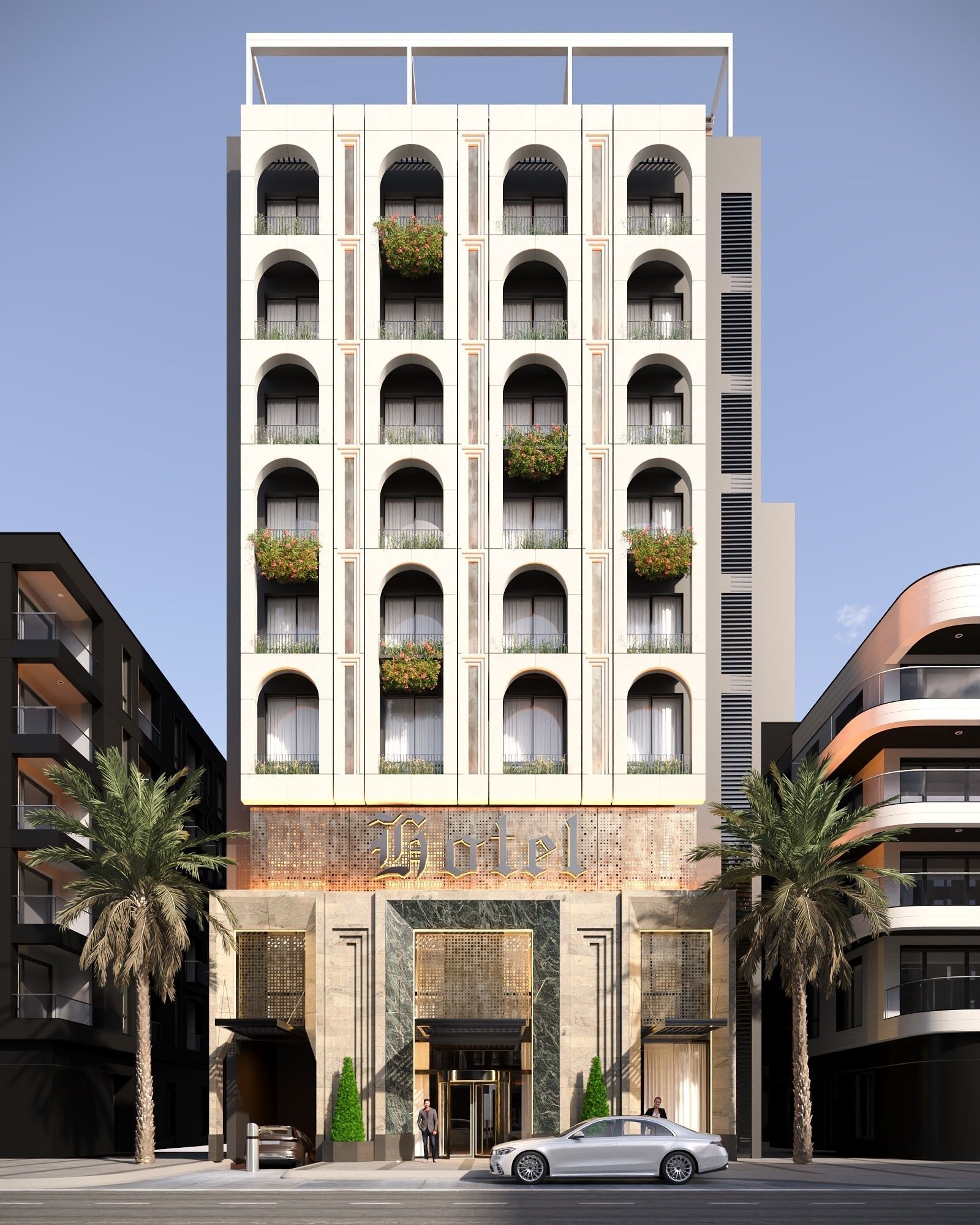 Arch Hotel 3D model_4