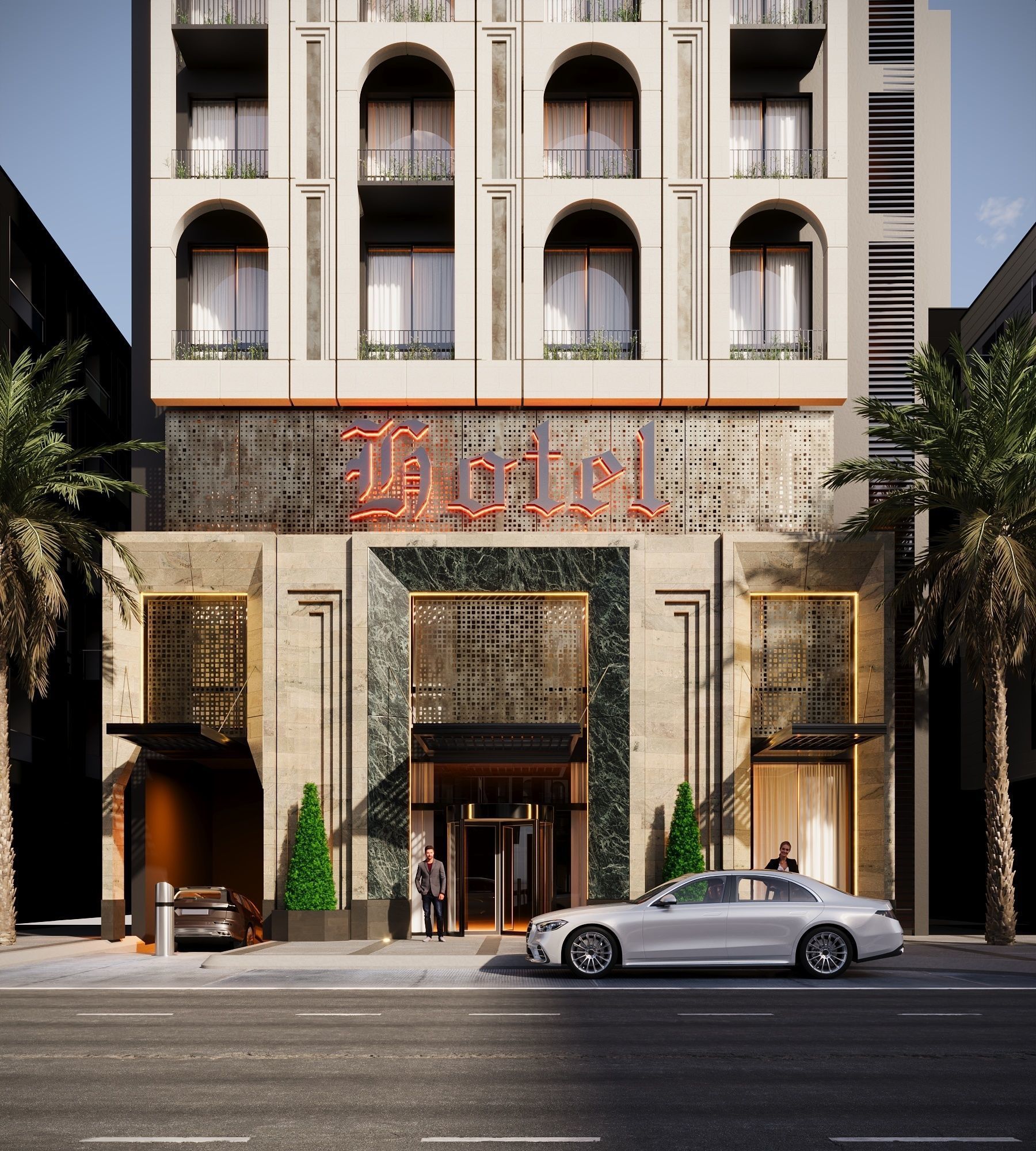Arch Hotel 3D model_1