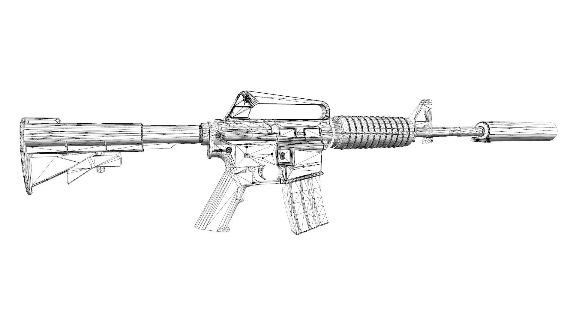 M4A1 colt 3D model_9