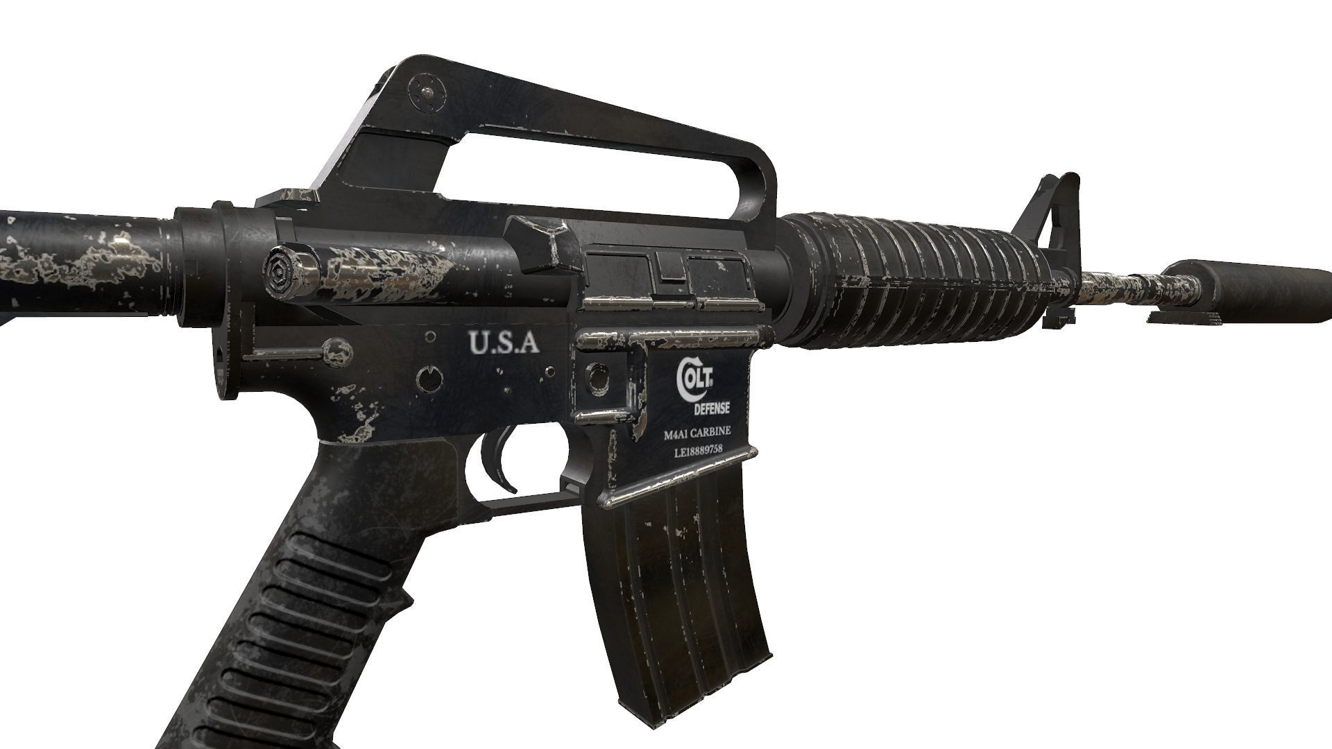 M4A1 colt 3D model_4