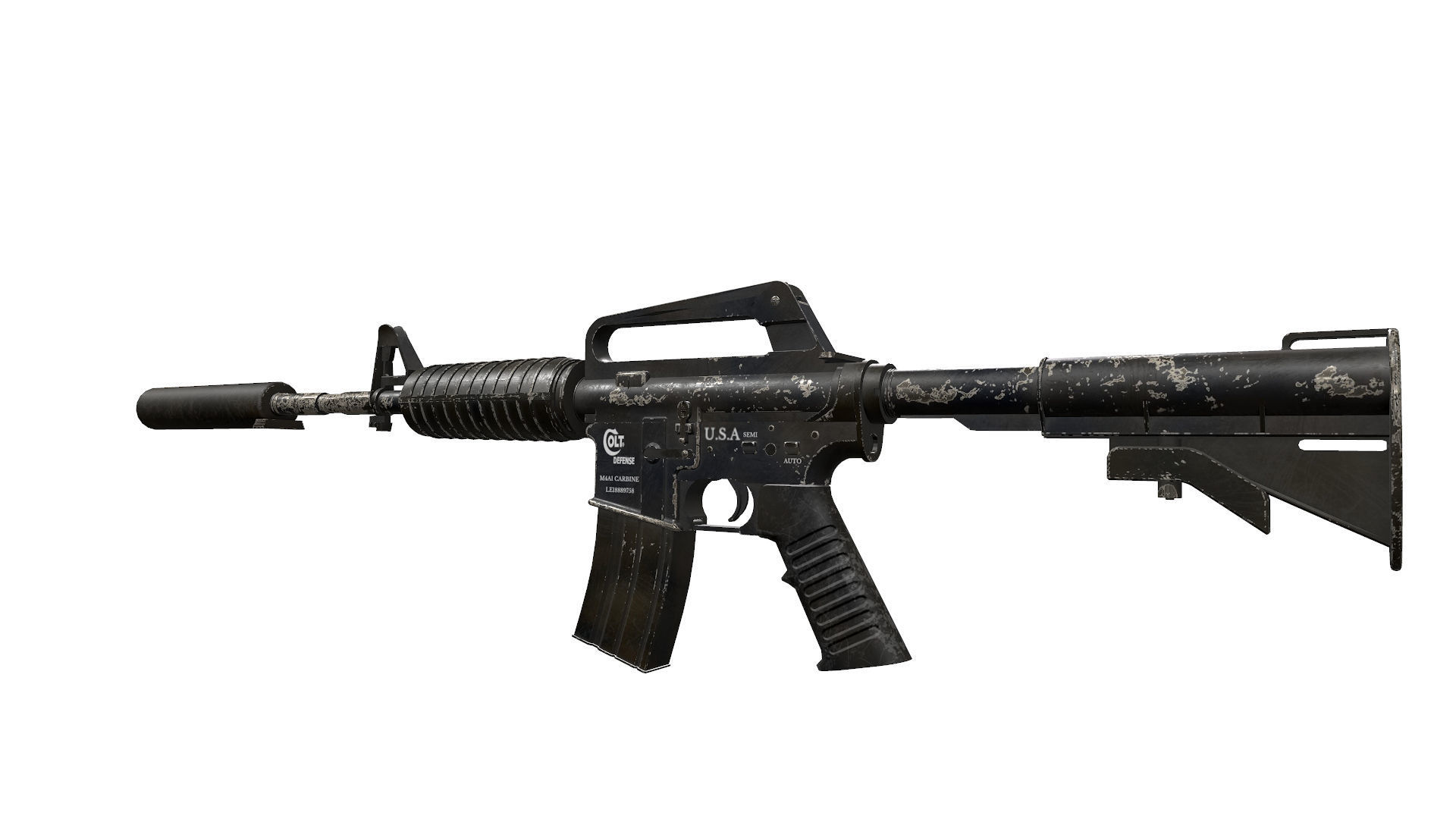 M4A1 colt 3D model_2