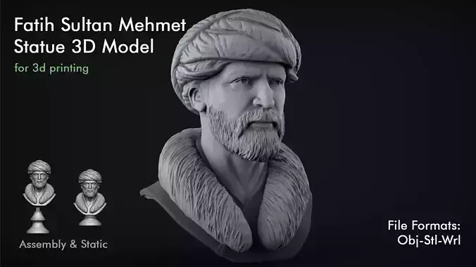 Fatih Sultan Mehmet Statue 3D print model