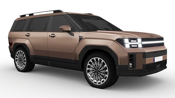 Hyundai Santa Fe 2024 Low-poly 3D model