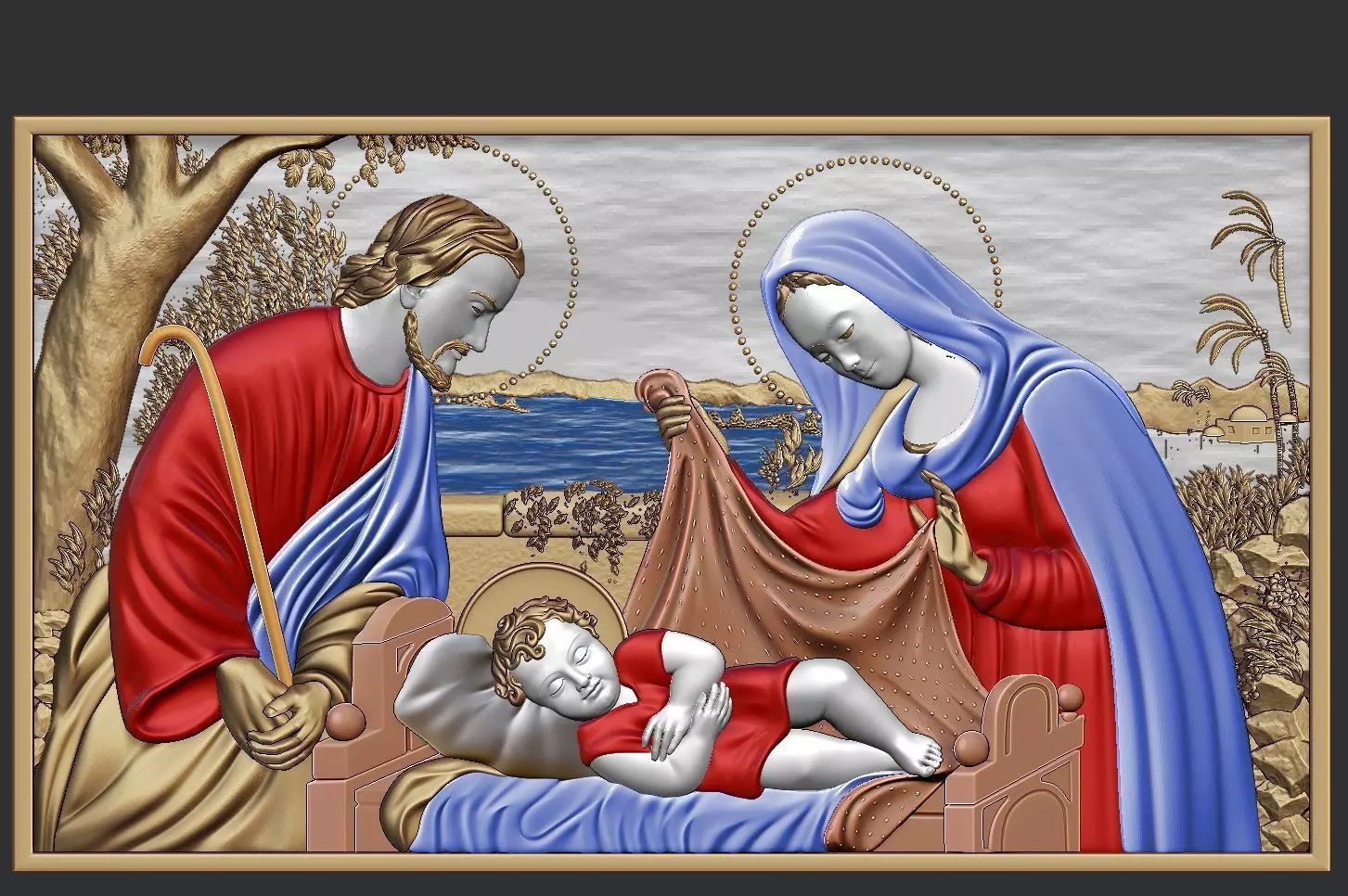 JESUS born merry christmas Cgtrader 3D print model_0