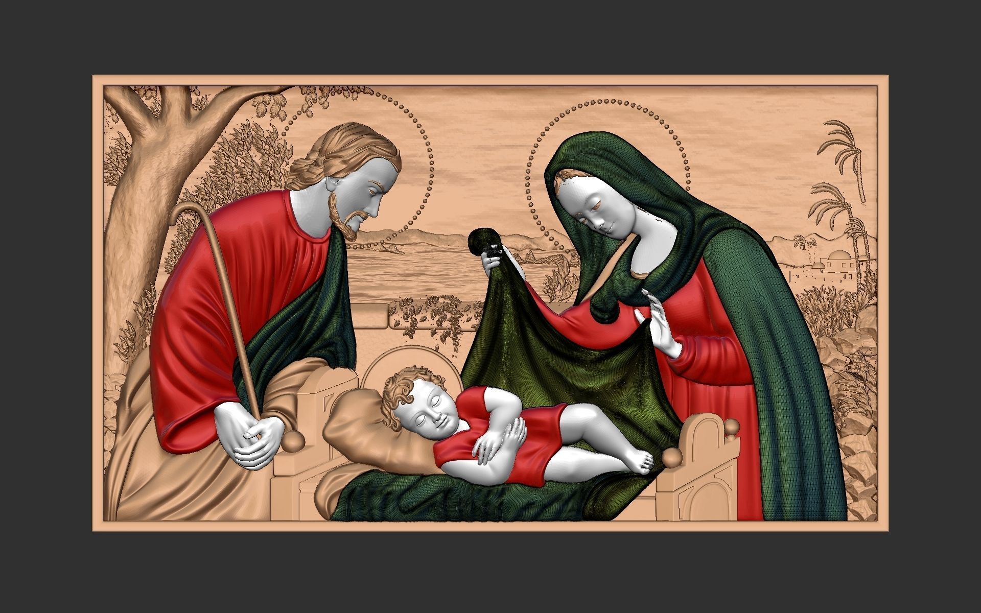 JESUS born merry christmas Cgtrader 3D print model_2