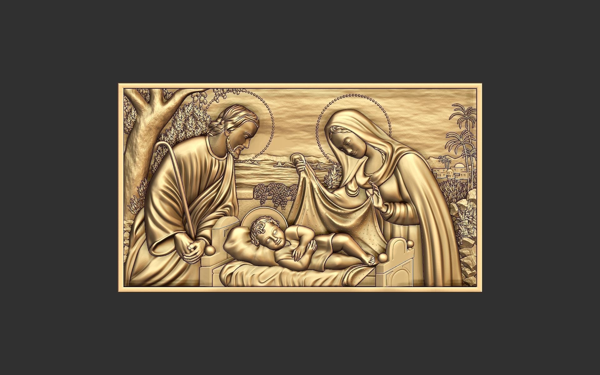 JESUS born merry christmas Cgtrader 3D print model_7