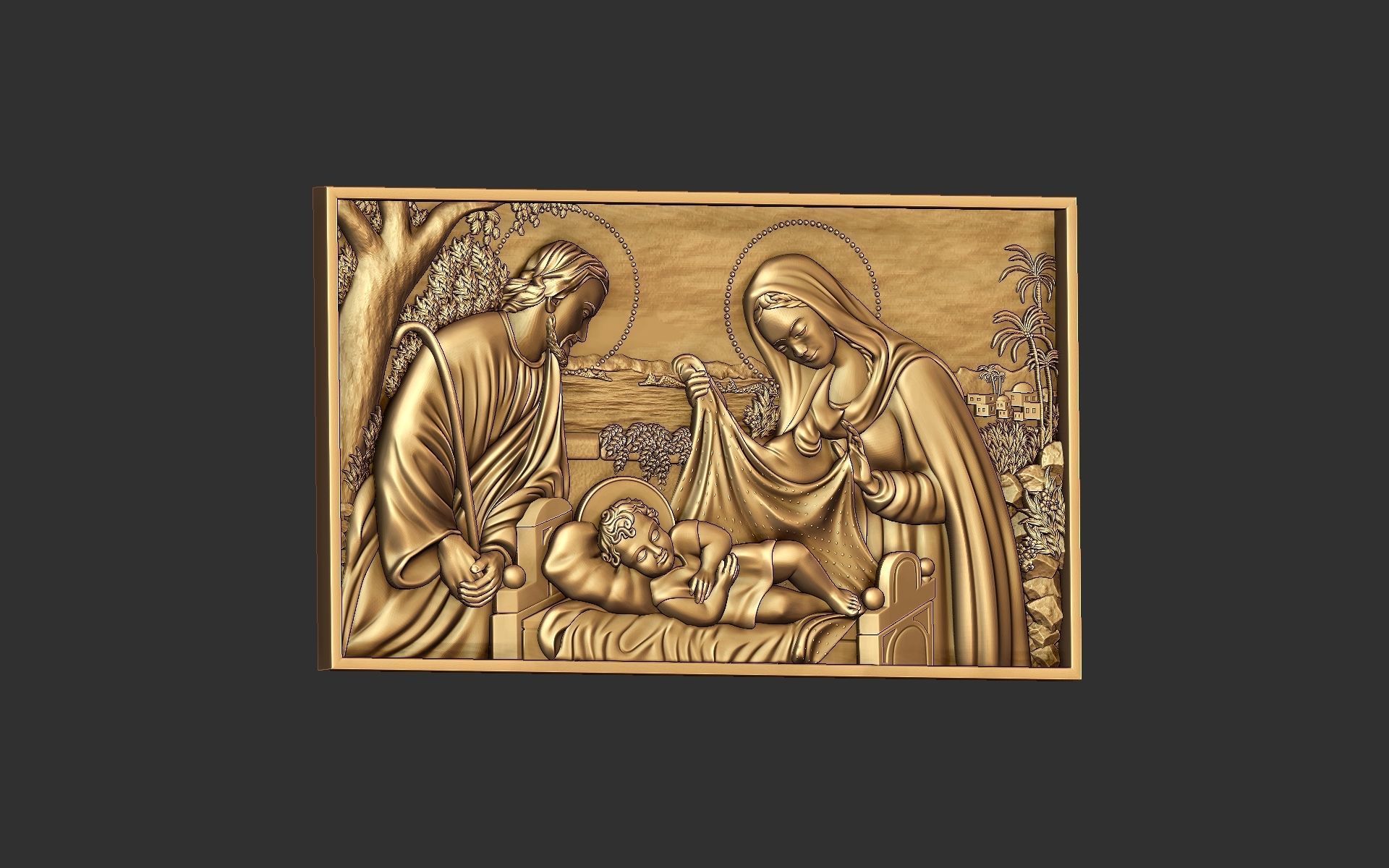 JESUS born merry christmas Cgtrader 3D print model_12