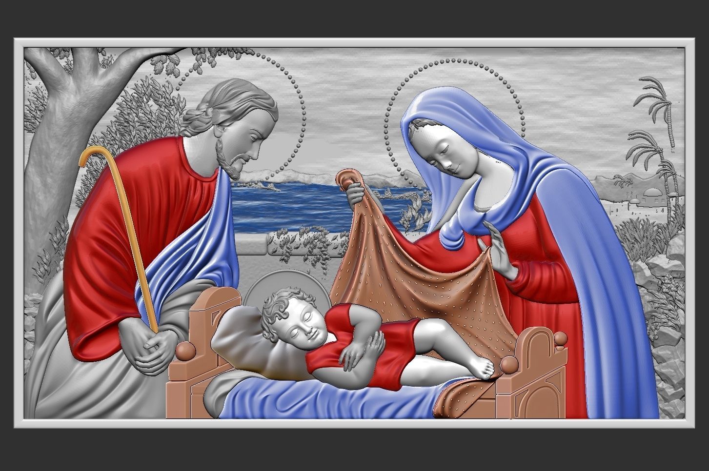 JESUS born merry christmas Cgtrader 3D print model_18