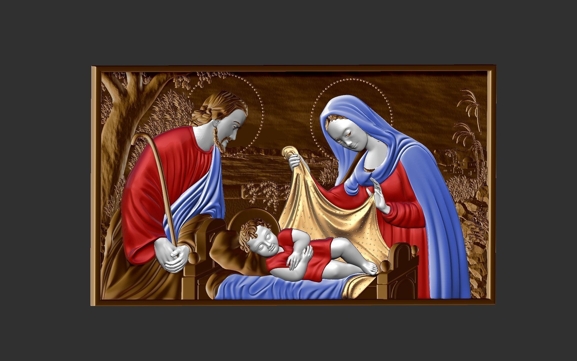 JESUS born merry christmas Cgtrader 3D print model_9