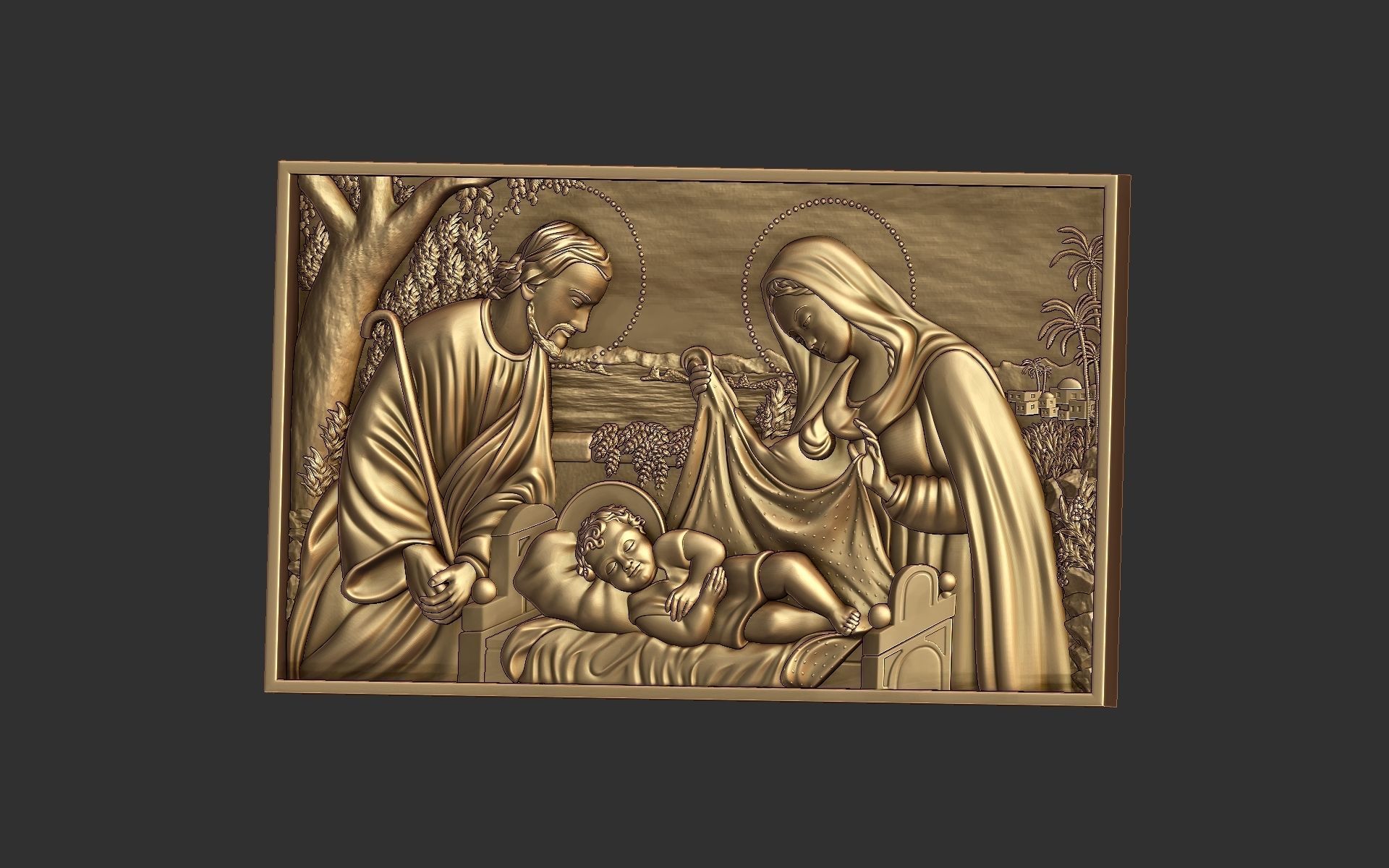 JESUS born merry christmas Cgtrader 3D print model_13