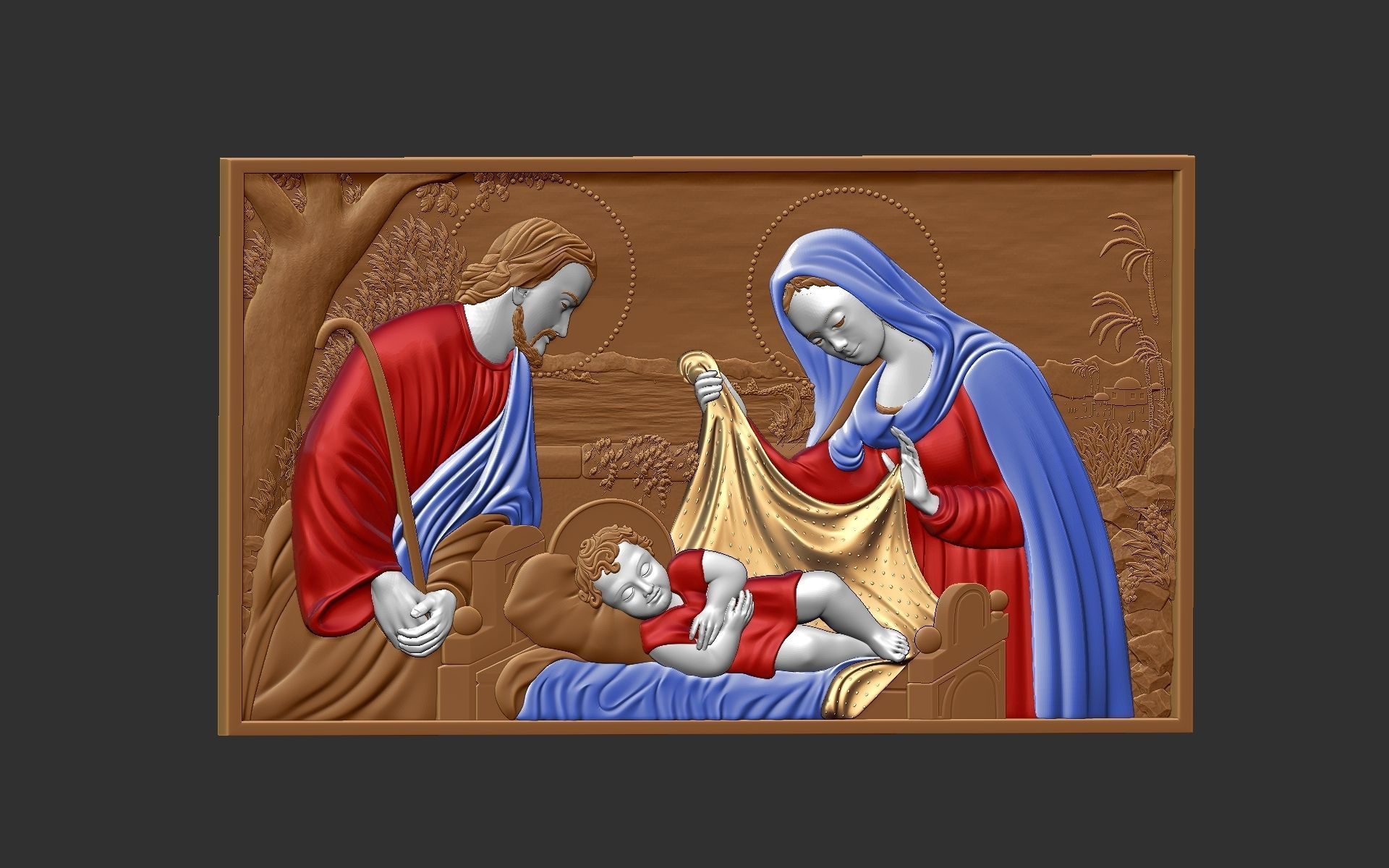 JESUS born merry christmas Cgtrader 3D print model_10