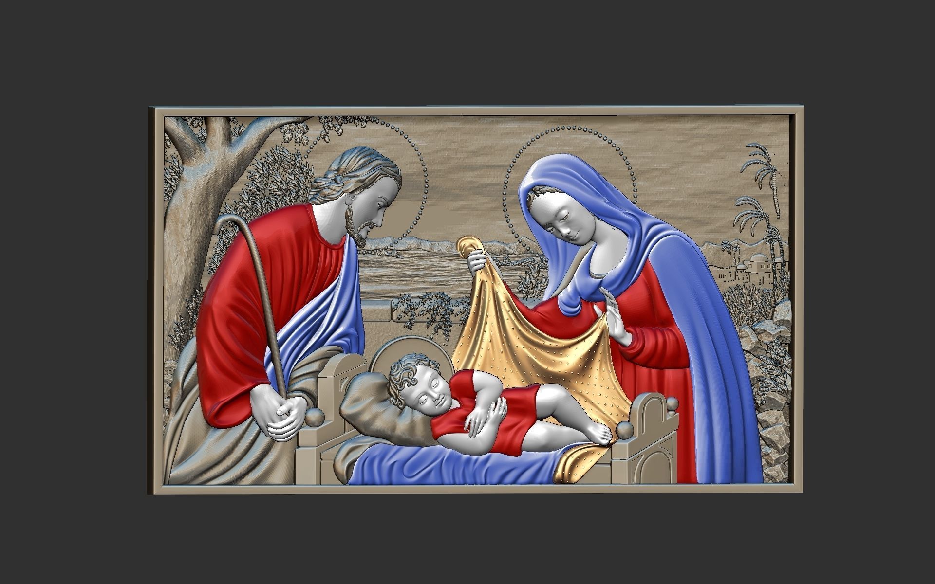 JESUS born merry christmas Cgtrader 3D print model_14