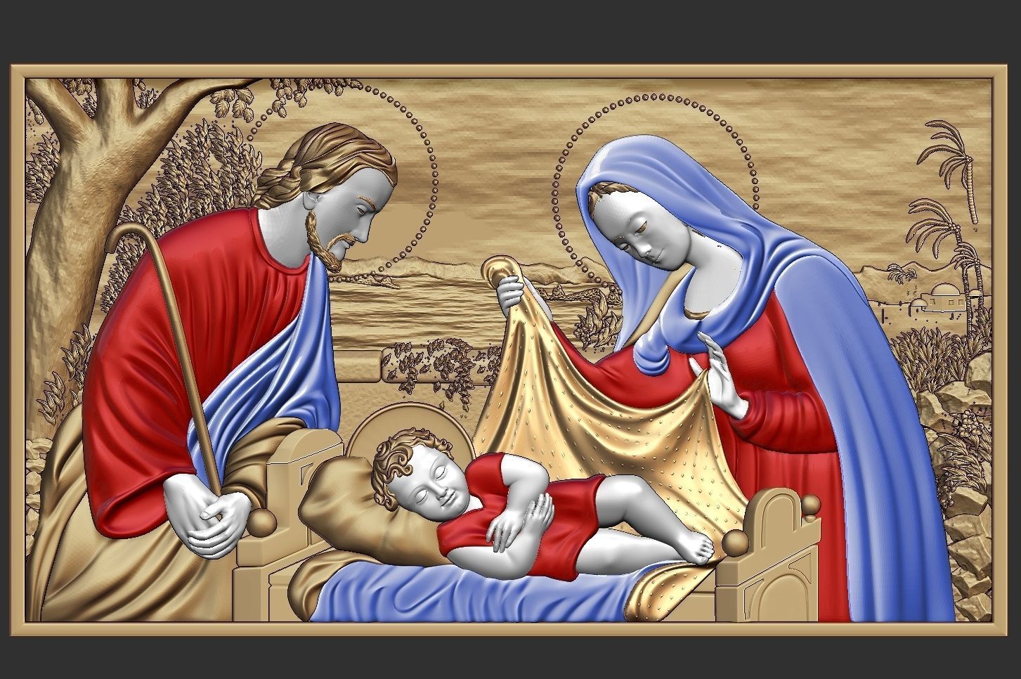 JESUS born merry christmas Cgtrader 3D print model_19