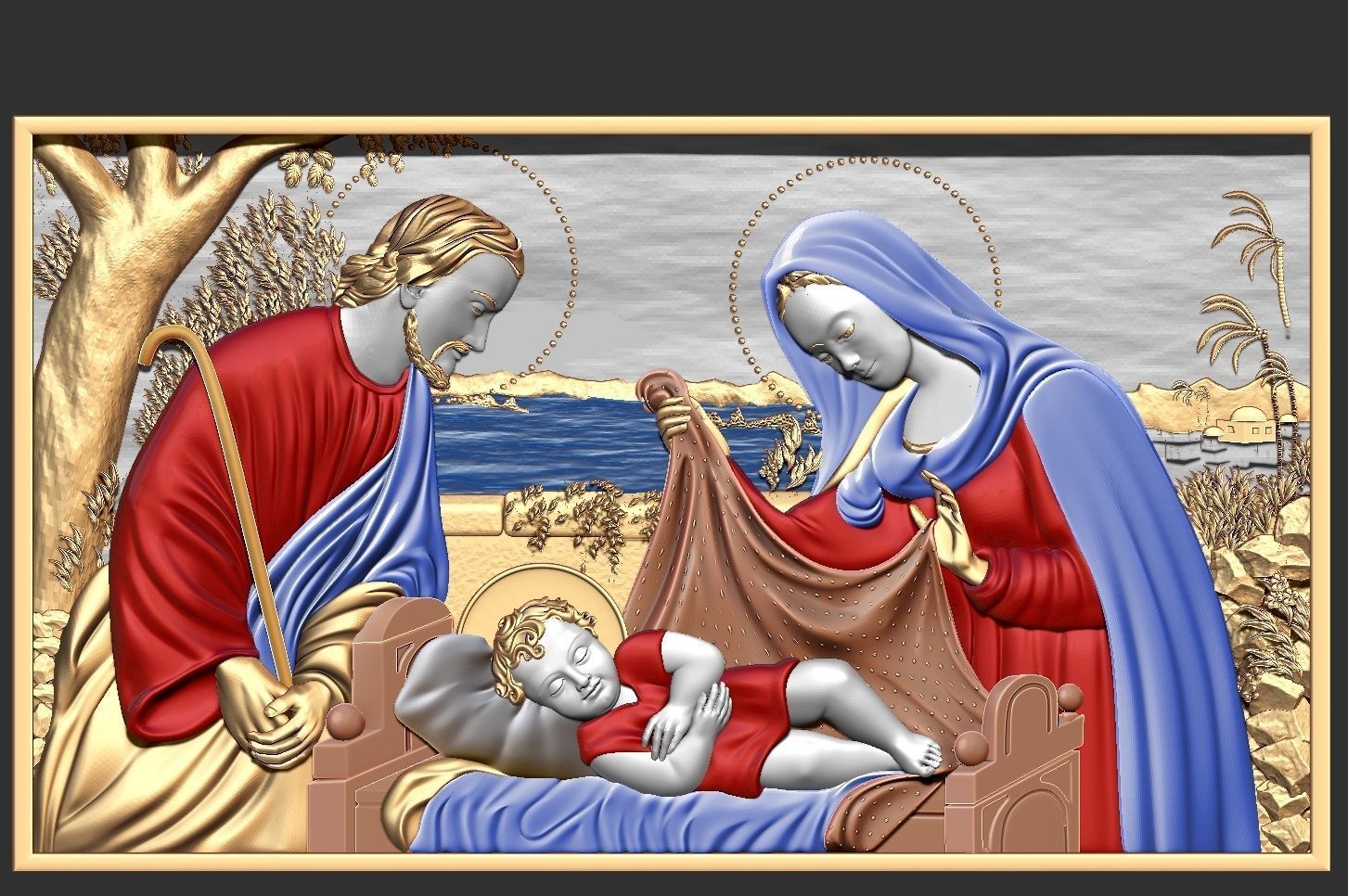 JESUS born merry christmas Cgtrader 3D print model_17