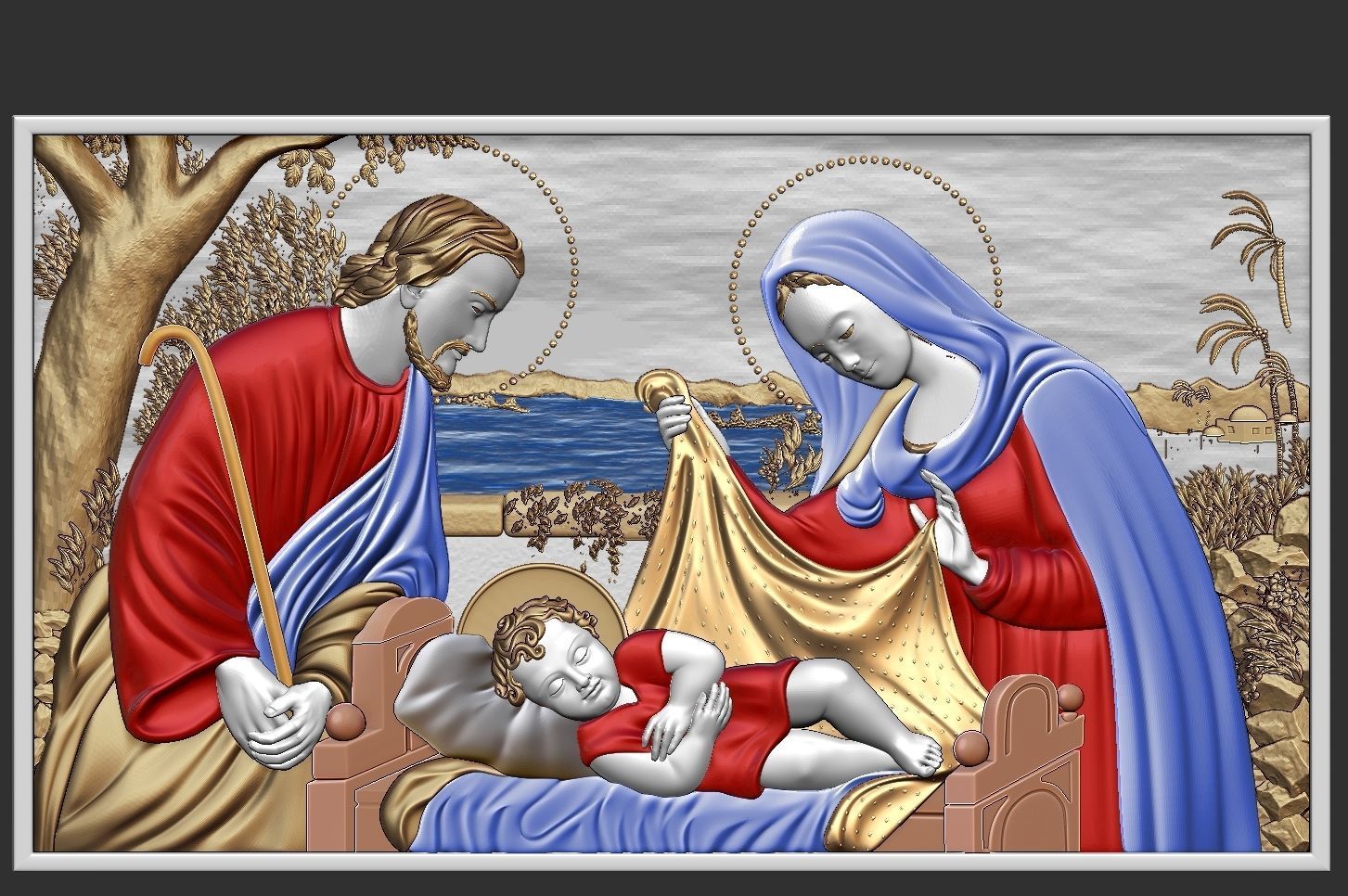 JESUS born merry christmas Cgtrader 3D print model_16