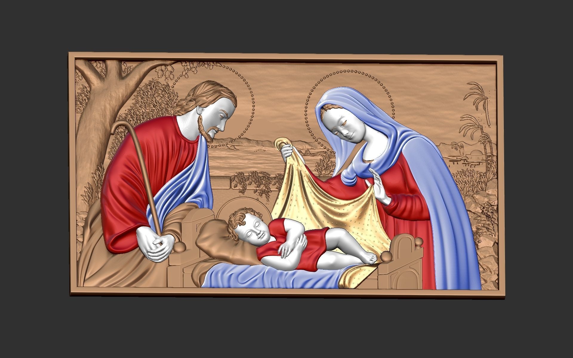 JESUS born merry christmas Cgtrader 3D print model_11