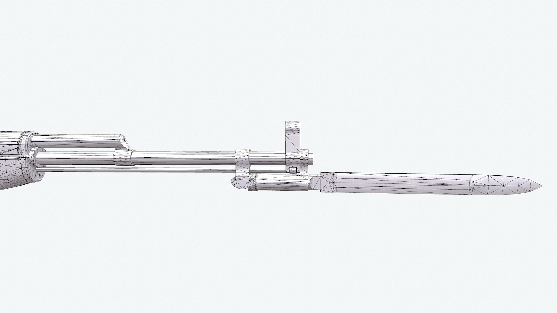 SKS Karabin Low-poly 3D model_9