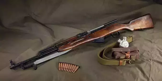 SKS Karabin Low-poly 3D model