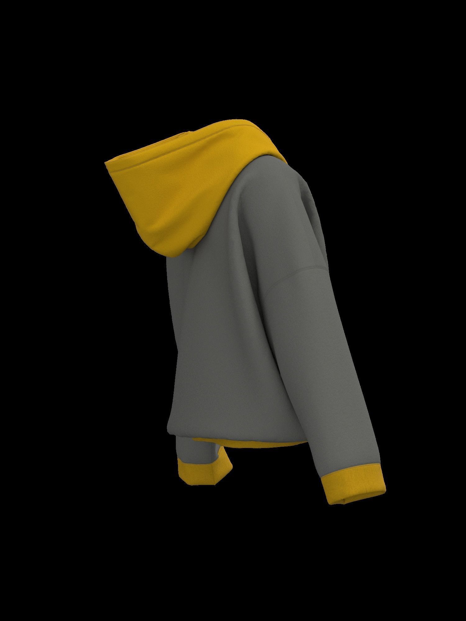 Female oversized hoodie 3D model_14
