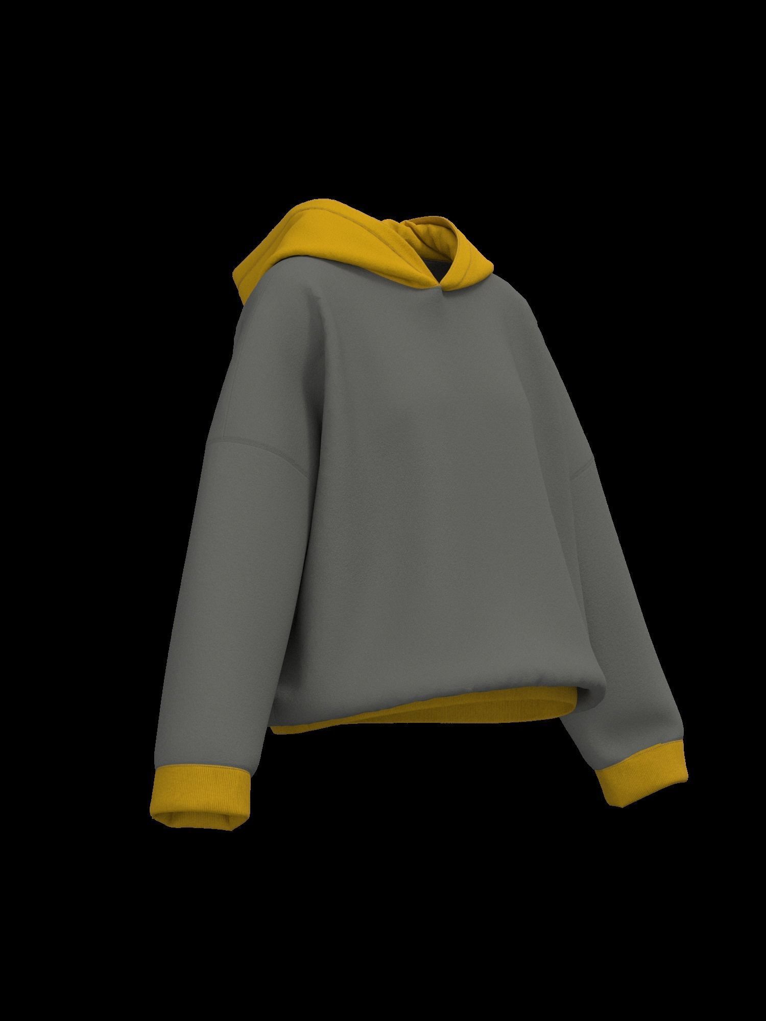 Female oversized hoodie 3D model_11