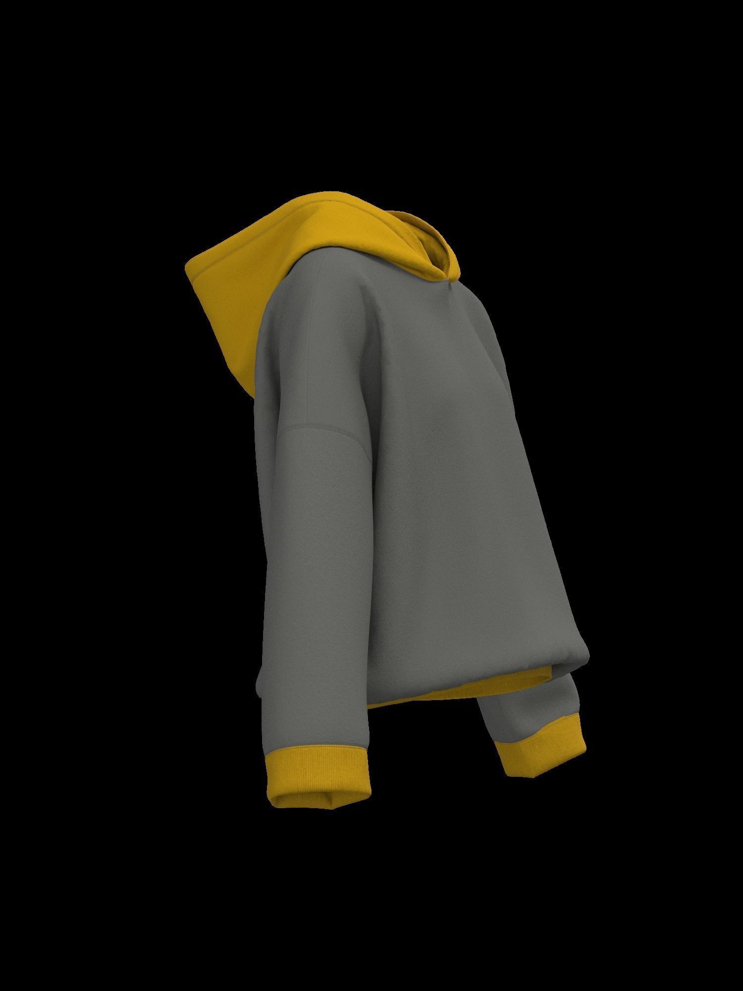 Female oversized hoodie 3D model_12