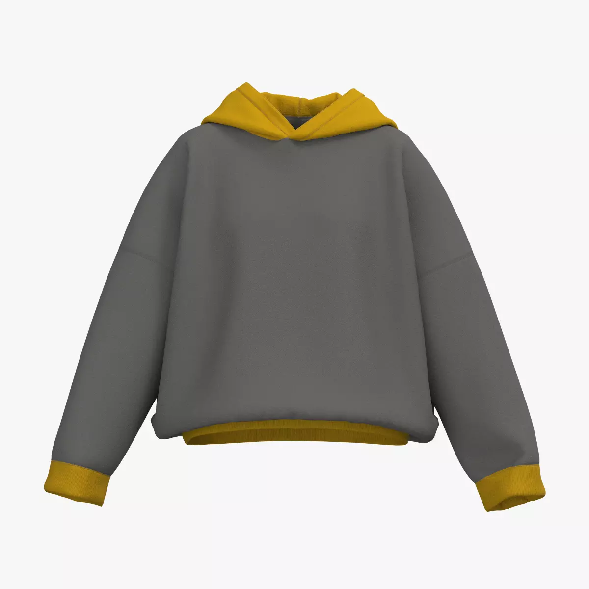 Female oversized hoodie 3D model_0