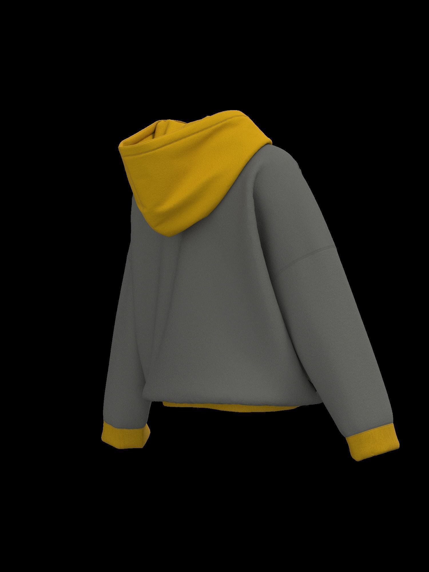 Female oversized hoodie 3D model_15