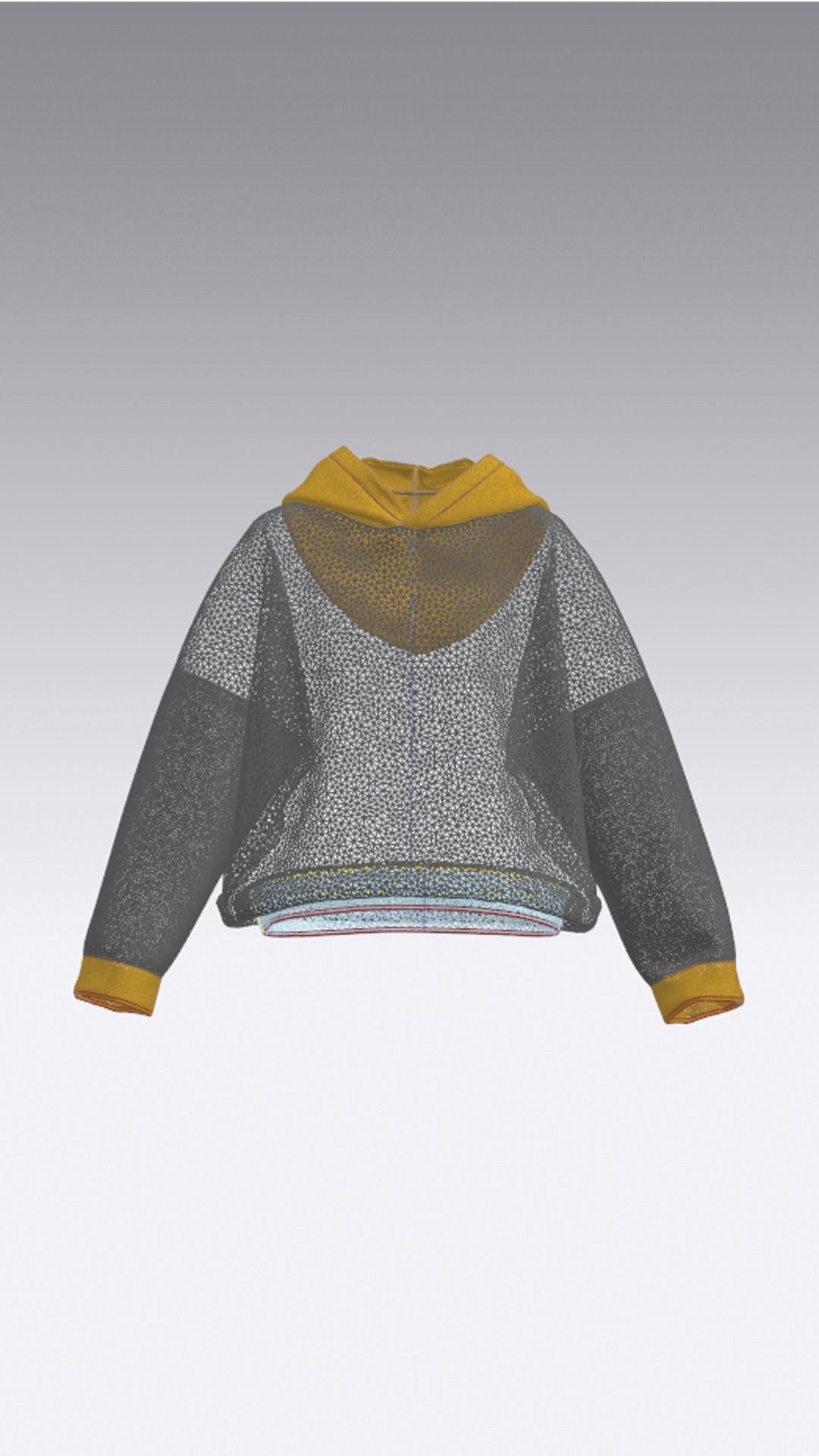 Female oversized hoodie 3D model_1