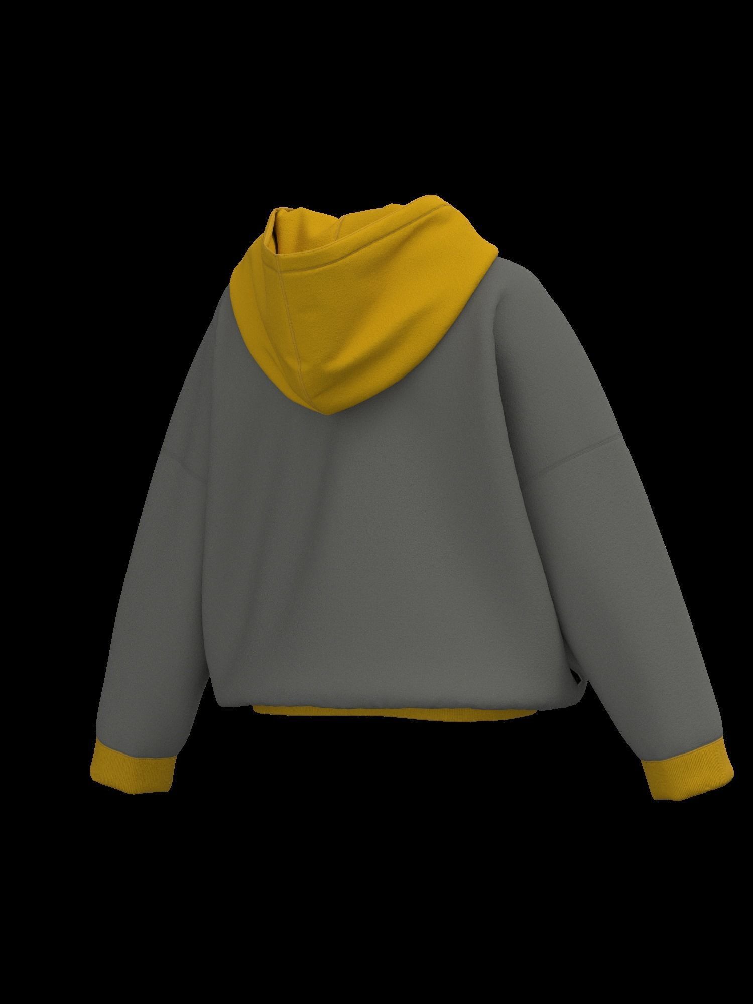 Female oversized hoodie 3D model_16