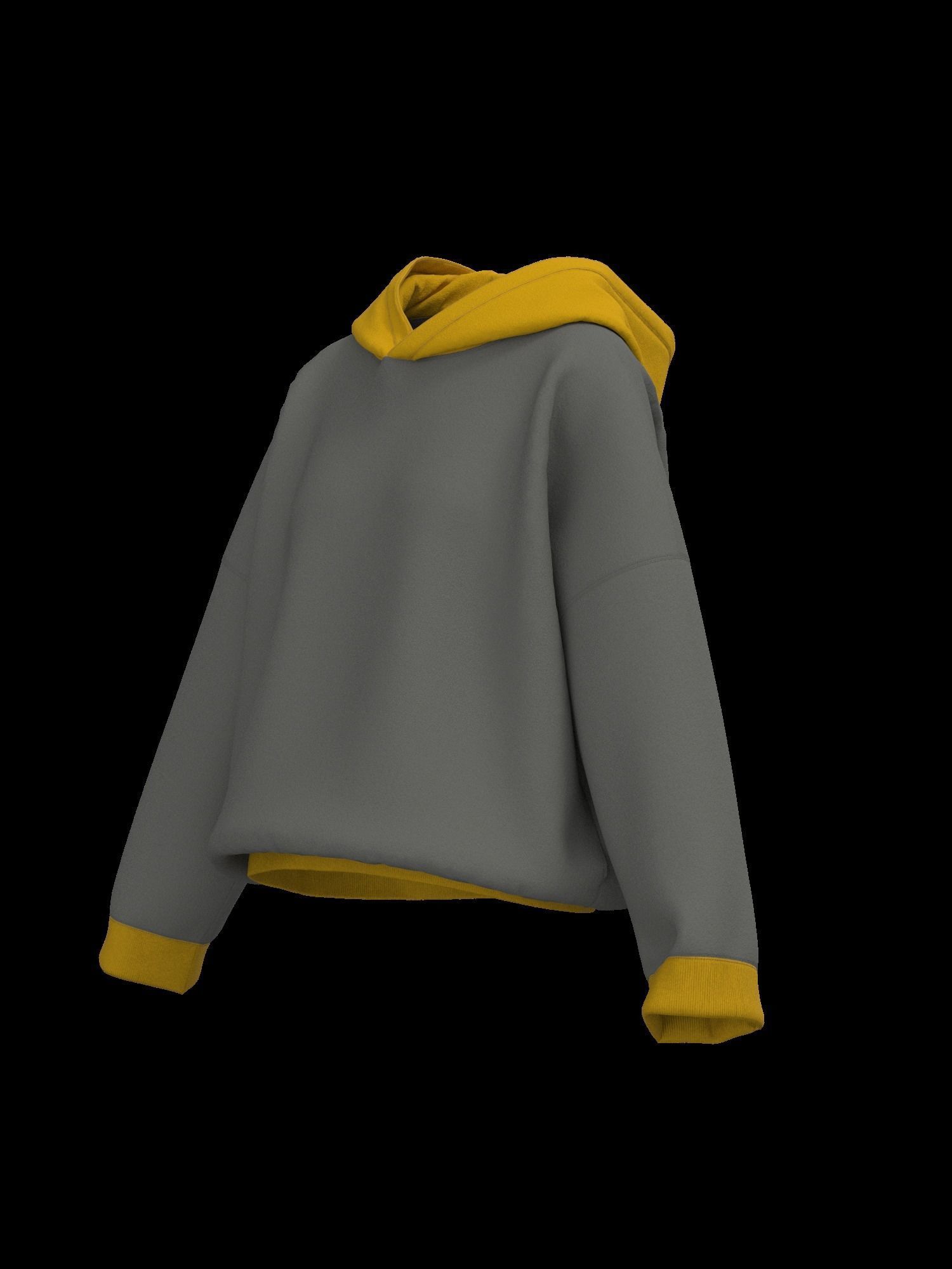 Female oversized hoodie 3D model_8