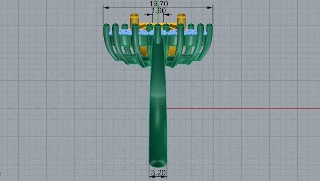 Oval Cluster Ring 1422 3D print model_7