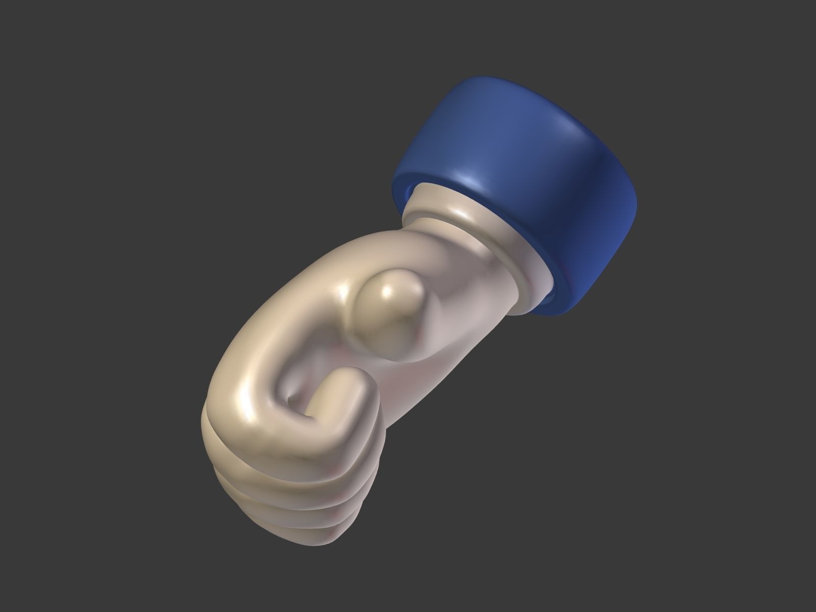 Cartoon Hand Low-poly 3D model_14