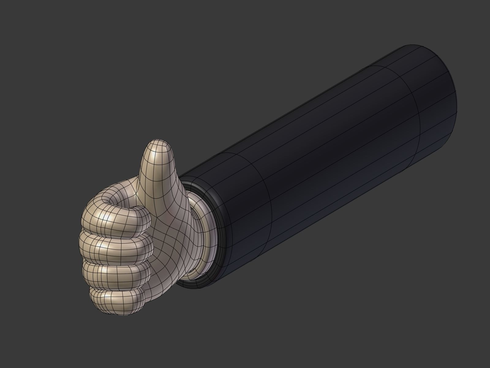 Cartoon Hand Low-poly 3D model_22